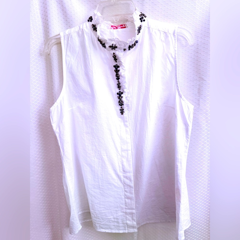 English Laundry white beaded top L